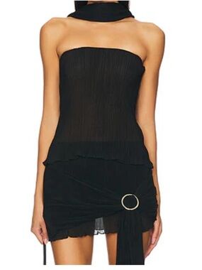 Lioness Black Mini Skirt and Strapless top
